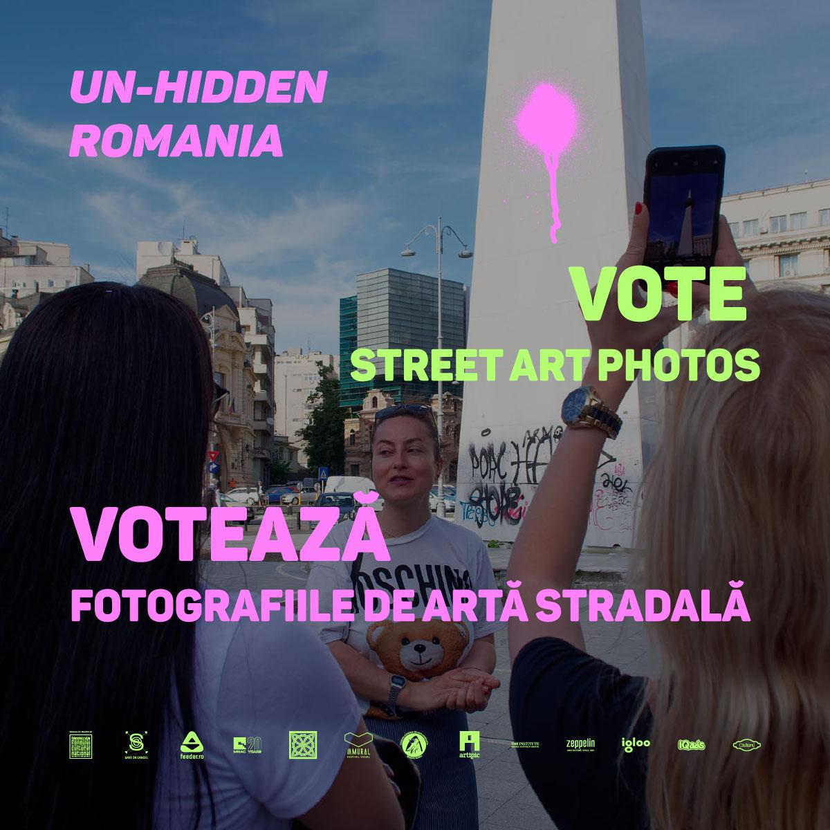 Un-hidden Romania - Vezi și votează imaginile înscrise în Apelul Deschis pentru Fotografie de Street Art