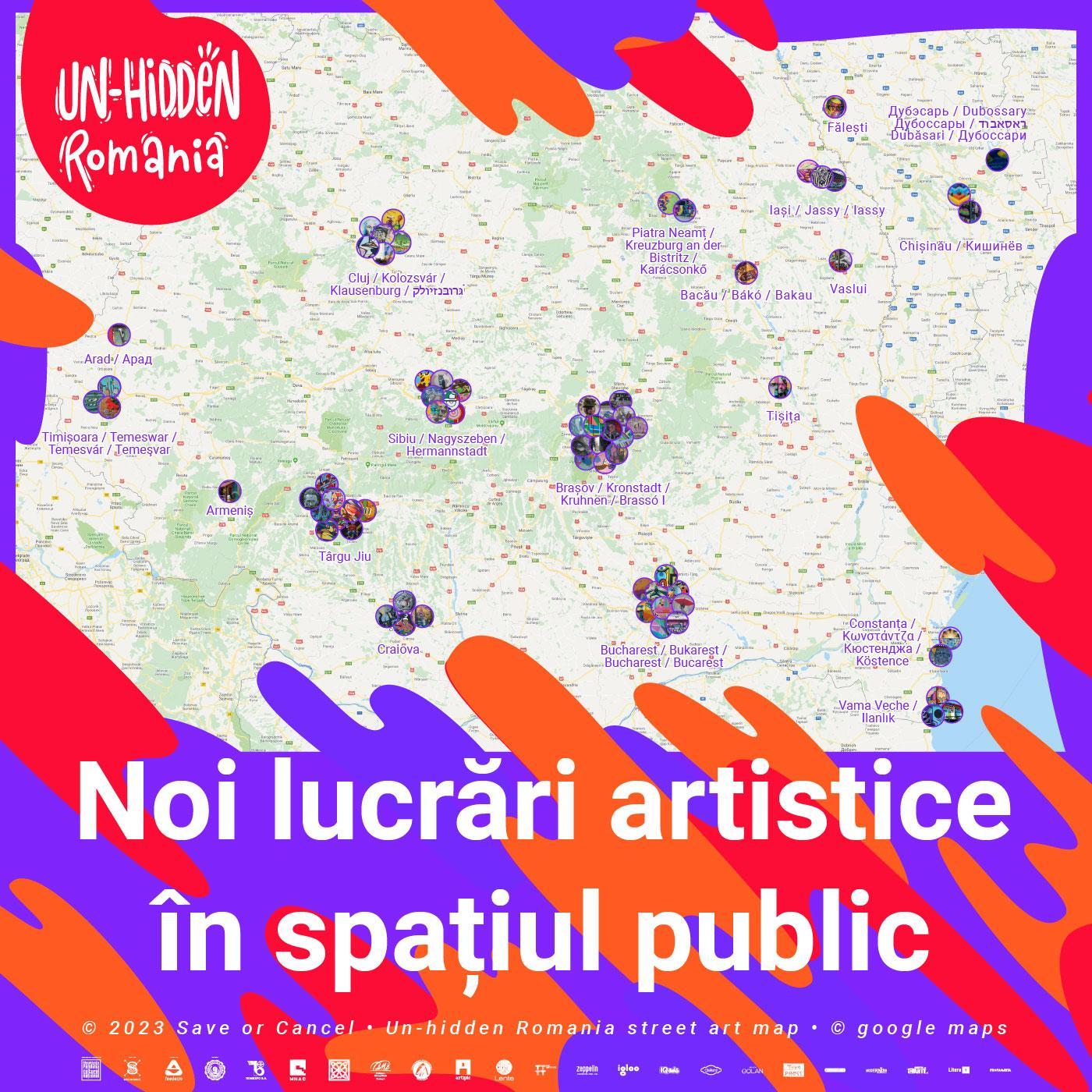 Un-hidden Romania street art map