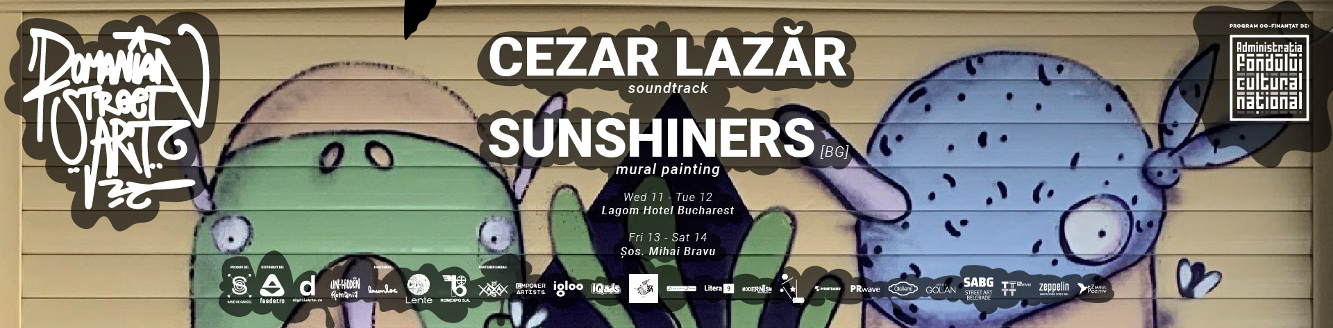 Romanian Street Art găzduiește o lucrare multidisciplinară creată de Sunshiners (BG) și Cezar Lazăr