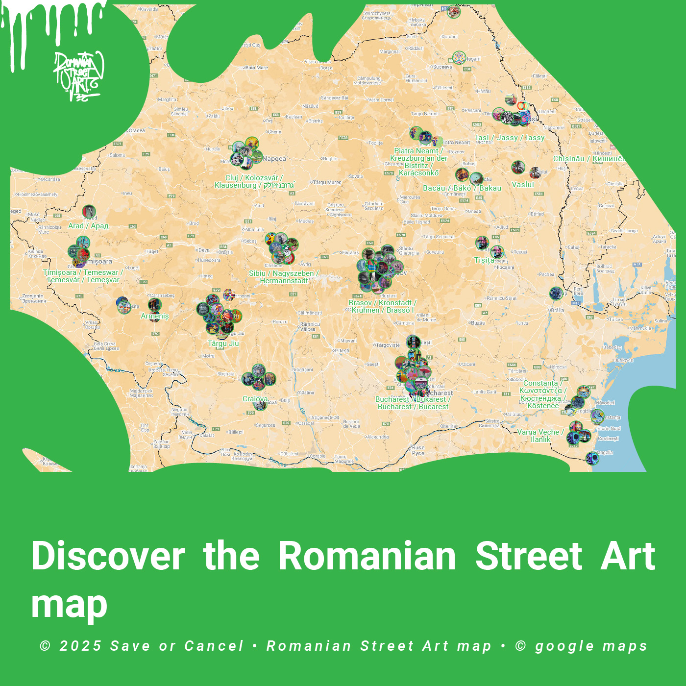 Romanian Street Art map 2025