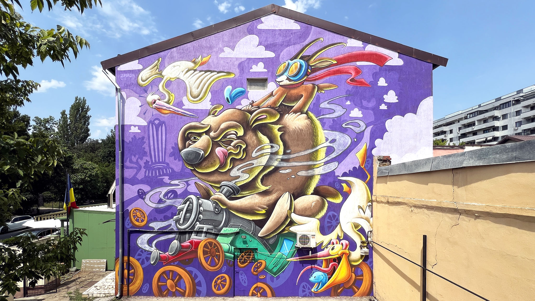 Zmaja - "The Bear Express" la SF Travel / Romanian Street Art